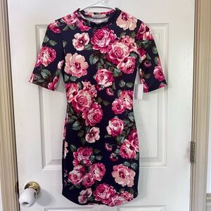 Charlotte Russe The Vintage Shop Body-con Dress Floral Women’s Size XS Party NWT